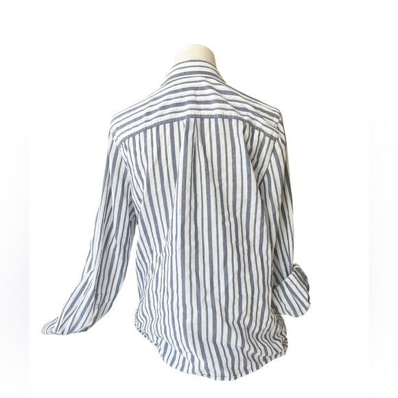 Casual Striped Roll Up Sleeve Shirt for Women’s - Picture 2 of 10
